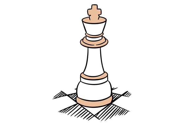 Dieses Bid zeigt die höchste Spielfigur aus dem Spiel Schach.